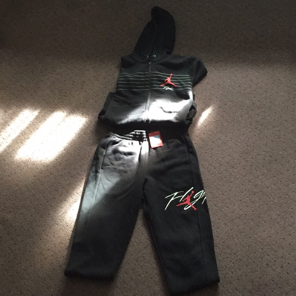Nike Jordon flight sweat suit Hooded zip up jacket